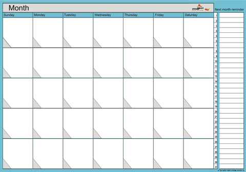 לוח תכנון חודשי באנגלית מחיק - Canvas4u קנבס פור יו - לוחות תכנון